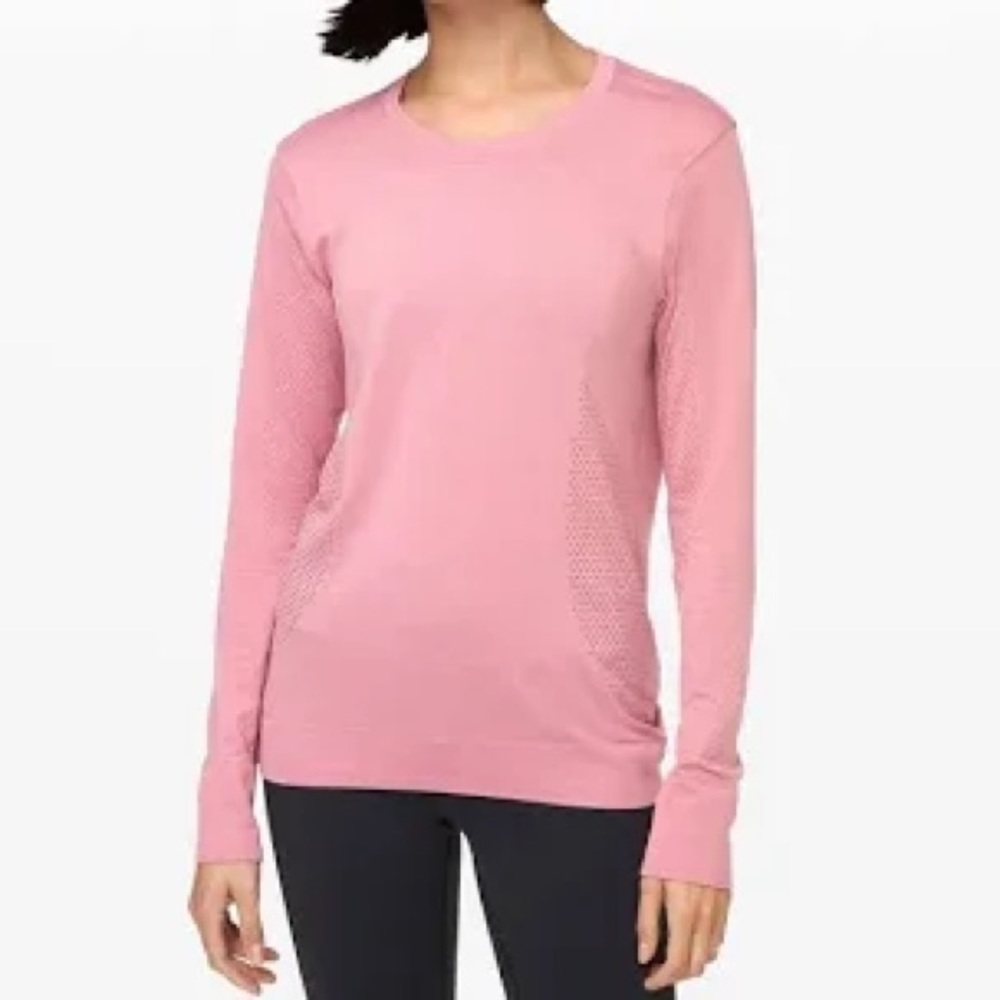 NWT Lululemon Breeze By Long Sleeve Fusion (Pink sz 6)